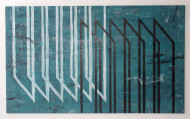 No. 1 [from DIVIDED SOCIETY series], acrylic and adhesive on canvas, 240x144cm, 2020