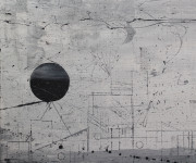 Křehká č. 2 [z cyklu Aliance], akryl na plátně, 200x50cm, 2019 detail 03