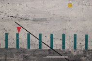 Křehká č. 2 [z cyklu Aliance], akryl na plátně, 200x50cm, 2019 detail 01